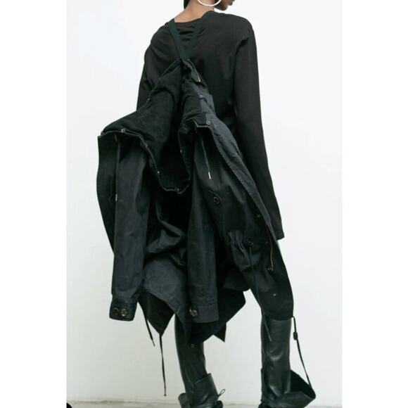 Nicholas K x Free People Byard Trench Coat with Waxed Cotton Size XS Like New - Picture 2 of 16